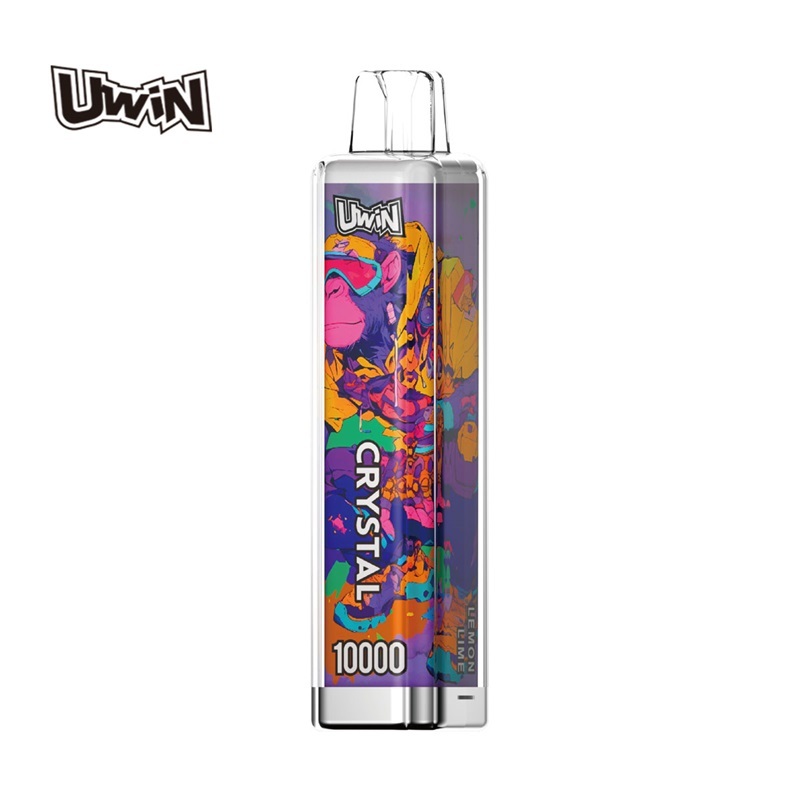 UWin Crystal 10000 Puffs Vape showing the vape in flavor lemon lime
