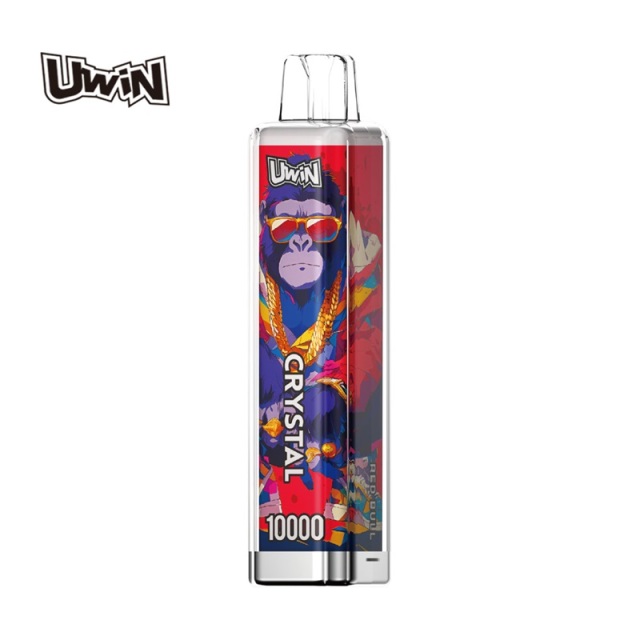 UWin Crystal 10000 Puffs Vape showing the vape in flavor red bull