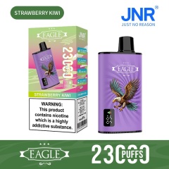 JNR Eagle 23000 Puffs vape featuring strawberry kiwi flavor and showing the vape and vape box.