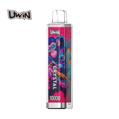 UWin Crystal 10000 Puffs Vape showing the vape in flavor strawberry cherry cranberry