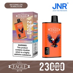 JNR Eagle 23000 Puffs vape featuring watermelon bubblegum flavor and showing the vape and vape box.