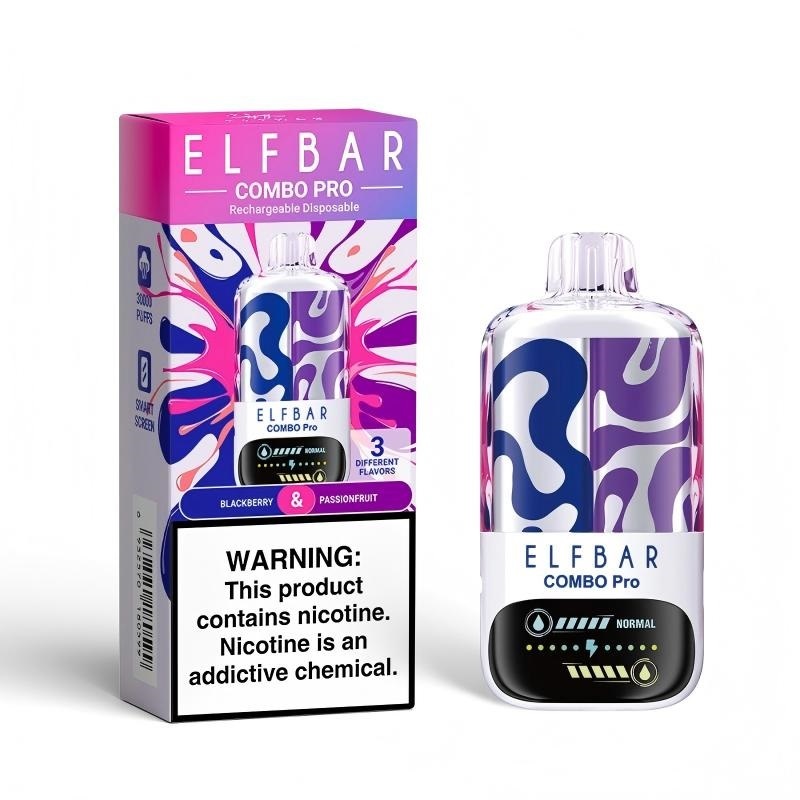 Elfbar COMBO Pro 30000 Puffs Vape in flavor blackberry and passion fruit