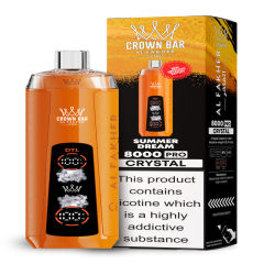 Al Fakher Crystal 8K Puffs Vape in flavor, summer dream showing the vape and the box.