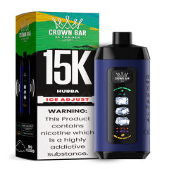 Al Fakher Ice Adjust 15K Puffs Vape in flavor, hubba showing the vape and the box.