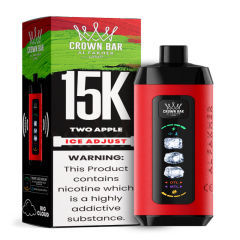 Al Fakher Ice Adjust 15K Puffs Vape in flavor, two apple showing the vape and the box.
