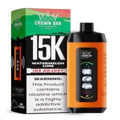 Al Fakher Ice Adjust 15K Puffs Vape in flavor, watermelon lime showing the vape and the box.