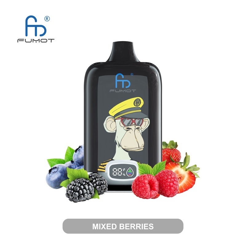Fumot Digital Box 12000 Puffs Vape featuring the flavor mixed berries