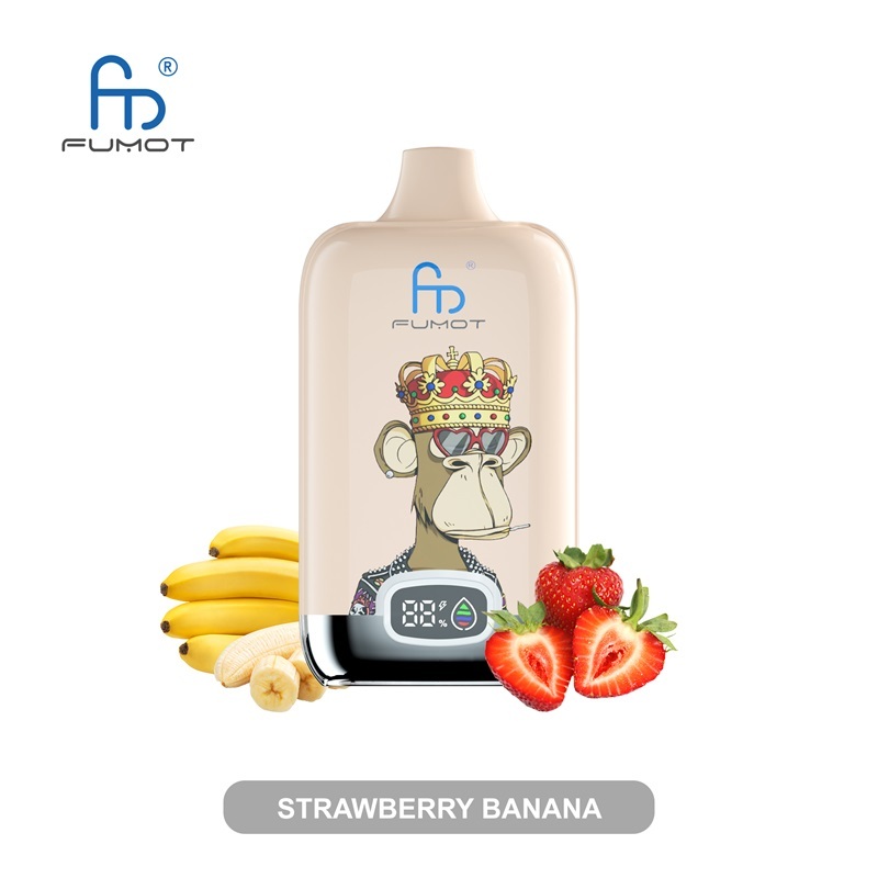 Fumot Digital Box 12000 Puffs Vape featuring the flavor strawberry banana