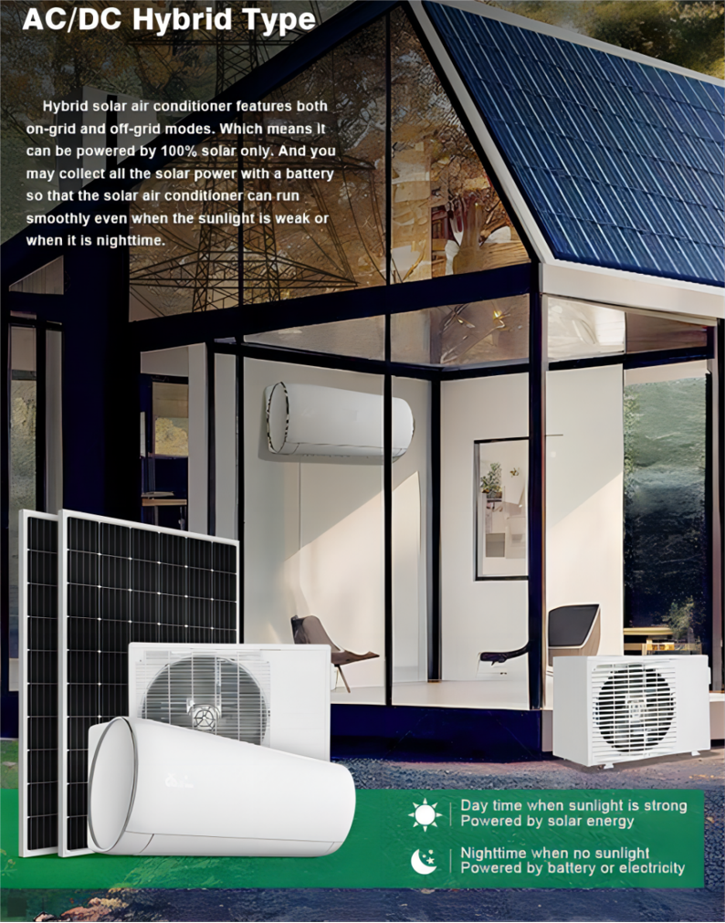 OOT Solar Air Conditioner Splite  DC Compressor inside