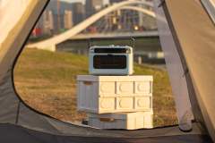 OOT Solar Mini Portable Air Conditioner for Outdoor / Sport / Tent DC Compressor inside