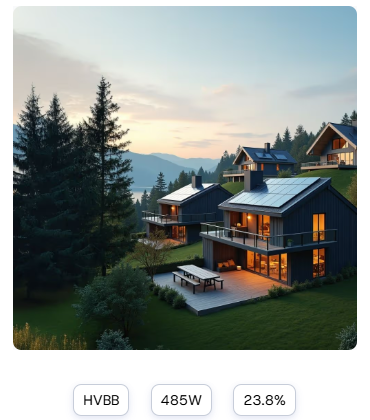 Longi Solar Panel EcoLife Series High-end Residential LR7-54HVH(Single Glass)  480W-500W