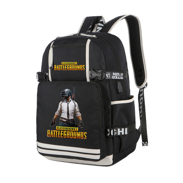 PUBG PLAYERUNKNOWN’S BATTLEGROUNDS Backpack with USB Charging Port for Teens Boys Girls Students Daily Travelbag Game Fans Gifts