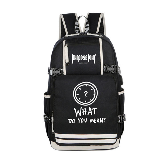 Justin Bieber  Backpack for Teens Boys Girls Students Game Fans Gifts Daily Travelbag