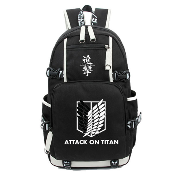 Attack on tian Backpack Students Bookbag Daypack for Teens Boys Girls Back to School Travel Outdoor