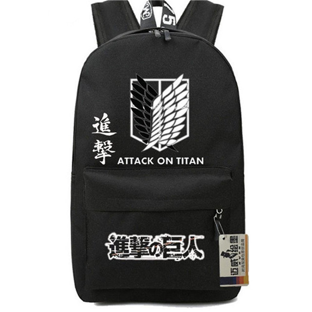 Attack on tian Backpack Students Bookbag Daypack for Teens Boys Girls Back to School Travel Outdoor