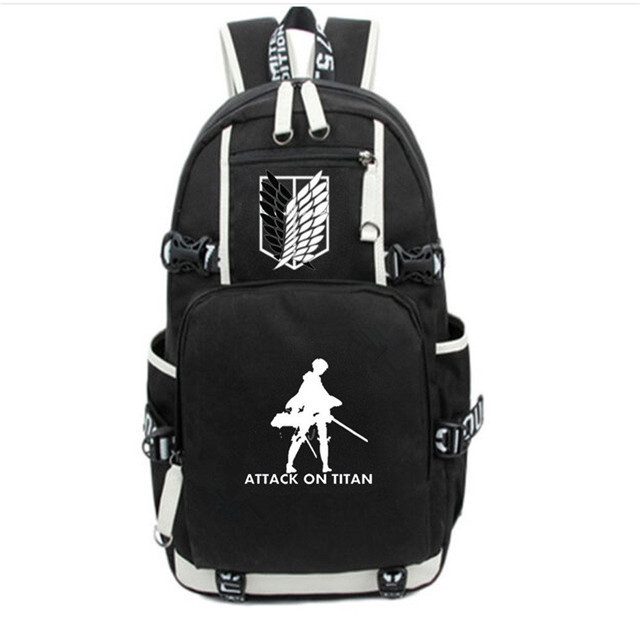 Attack on tian Backpack Students Bookbag Daypack for Teens Boys Girls Back to School Travel Outdoor