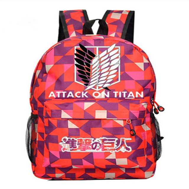 Attack on tian Backpack Students Bookbag Daypack for Teens Boys Girls Back to School Travel Outdoor
