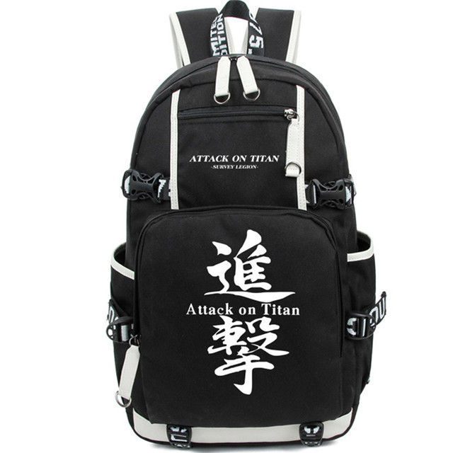 Attack on tian Backpack Students Bookbag Daypack for Teens Boys Girls Back to School Travel Outdoor