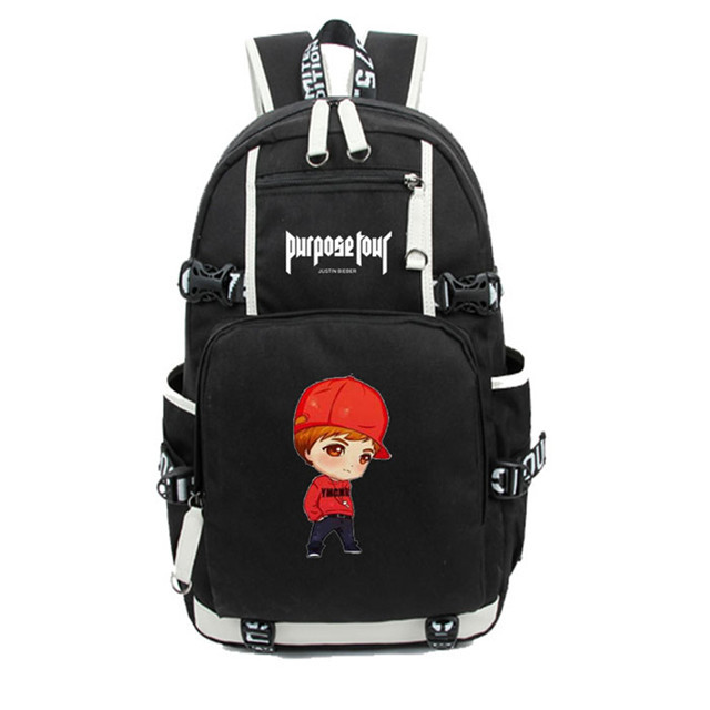 Justin Bieber  Backpack for Teens Boys Girls Students Game Fans Gifts Daily Travelbag