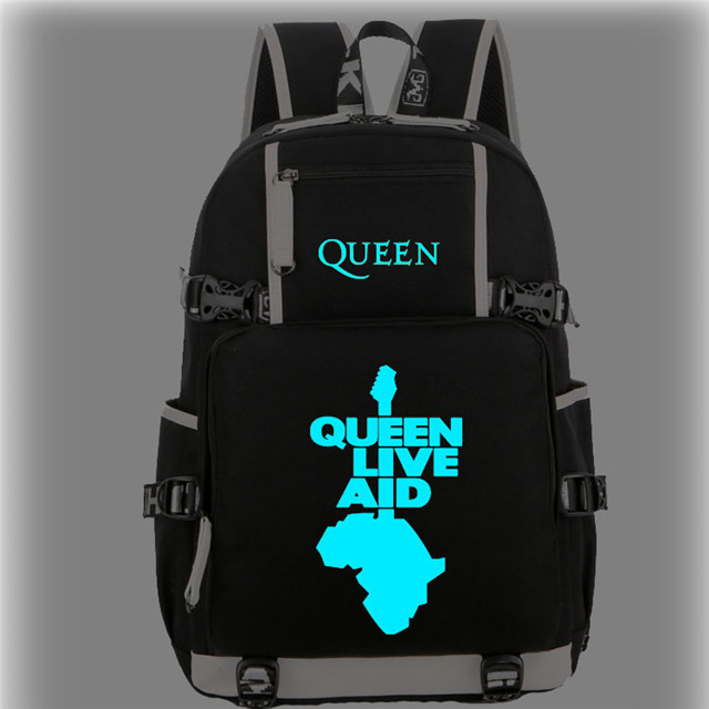 Queen Luminous Backpack Students Bookbag Daypack for Teens Boys Girls Back to School Travel Outdoor