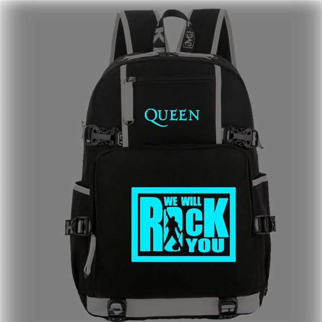 Queen Luminous Backpack Students Bookbag Daypack for Teens Boys Girls Back to School Travel Outdoor