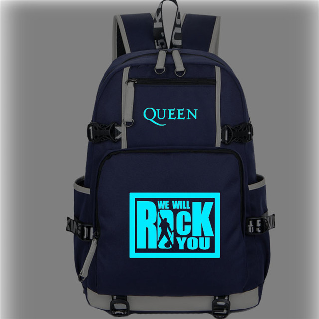 Queen Luminous Backpack Students Bookbag Daypack for Teens Boys Girls Back to School Travel Outdoor