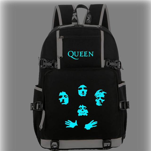 Queen Luminous Backpack Students Bookbag Daypack for Teens Boys Girls Back to School Travel Outdoor