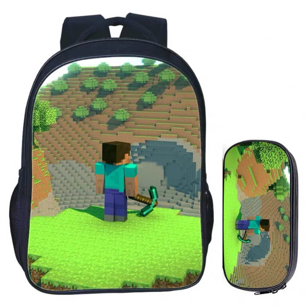 Minecraft Backpack for Boys Girls Students Teens Game Fans Gifts Daily Travelbag