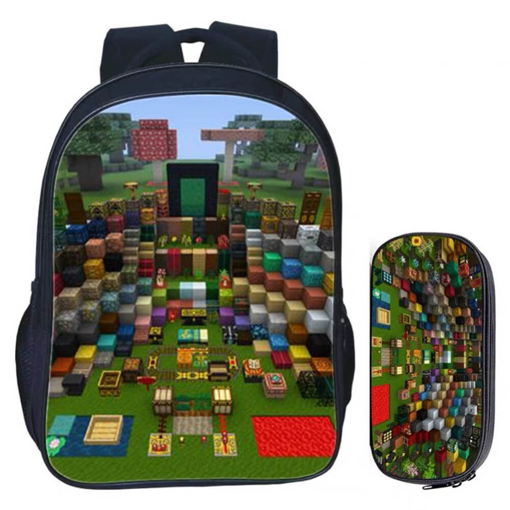Minecraft Backpack for Boys Girls Students Teens Game Fans Gifts Daily Travelbag