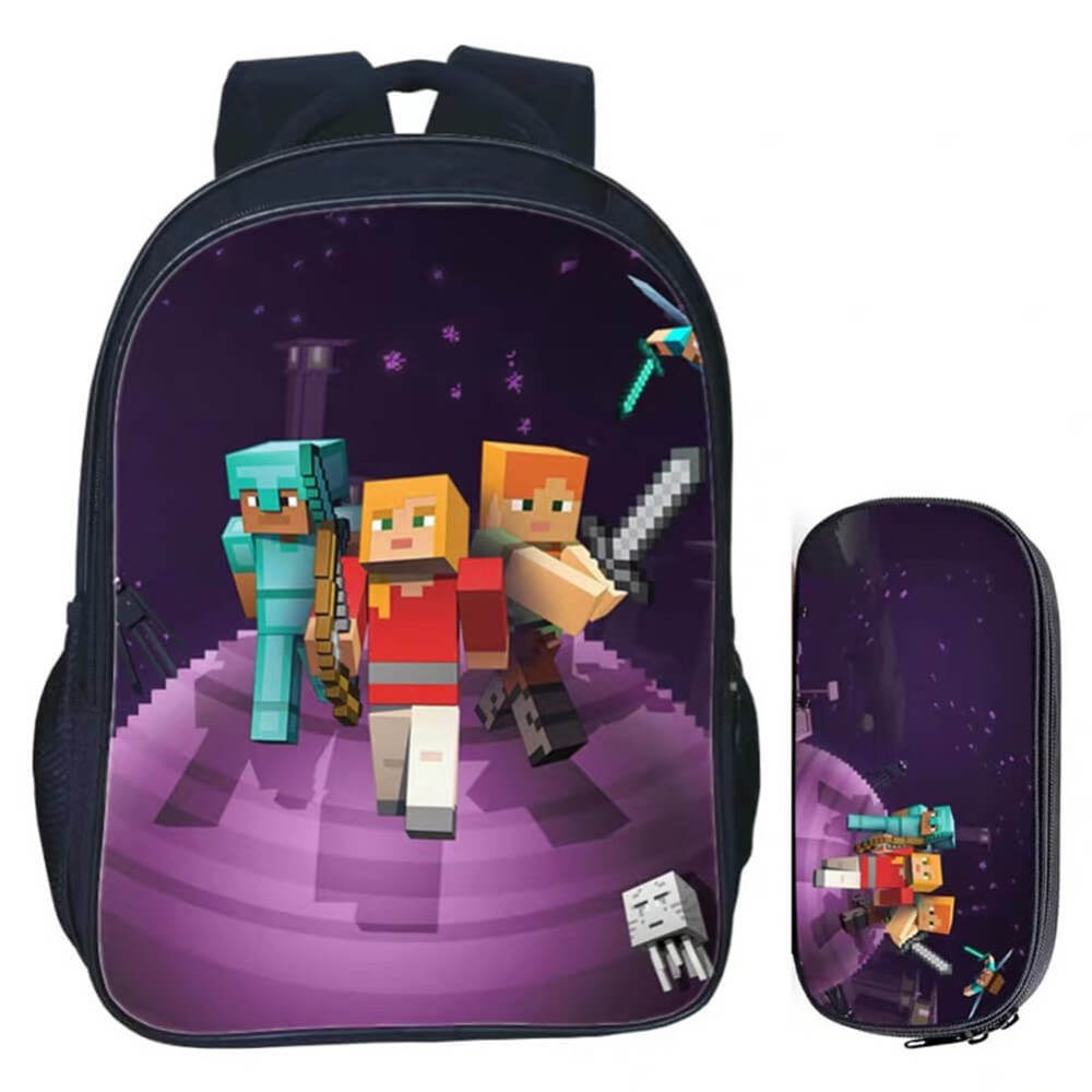 Minecraft Backpack for Boys Girls Students Teens Game Fans Gifts Daily Travelbag