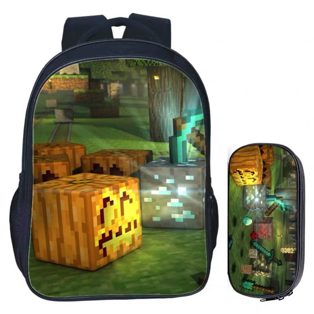 Minecraft Backpack for Boys Girls Students Teens Game Fans Gifts Daily Travelbag