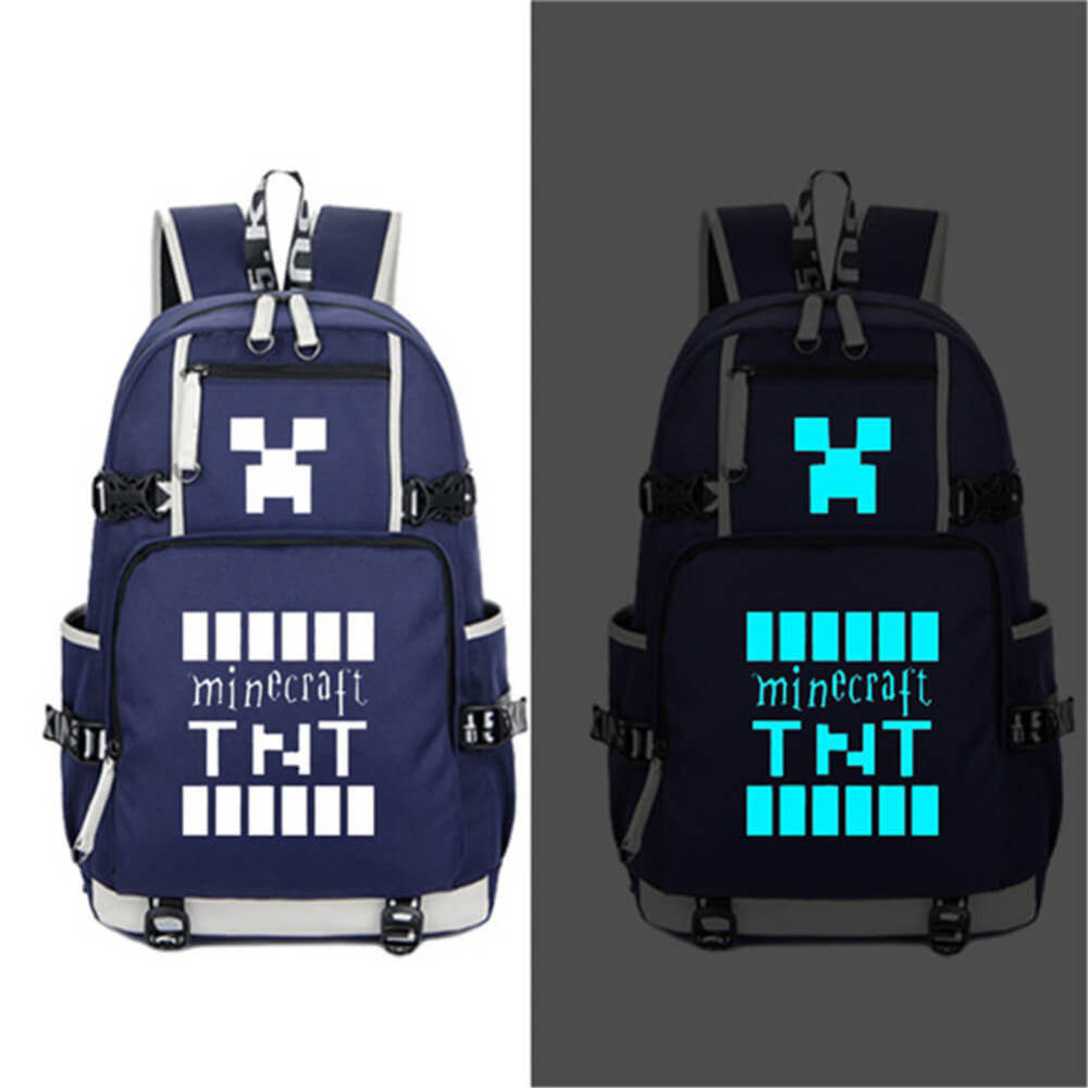 Minecraft Luminous Backpack for Teens Boys Girls Students Daily Travelbag Game Fans Gifts