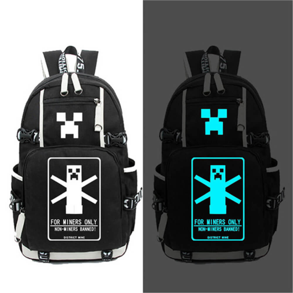 Minecraft Luminous Backpack for Teens Boys Girls Students Daily Travelbag Game Fans Gifts