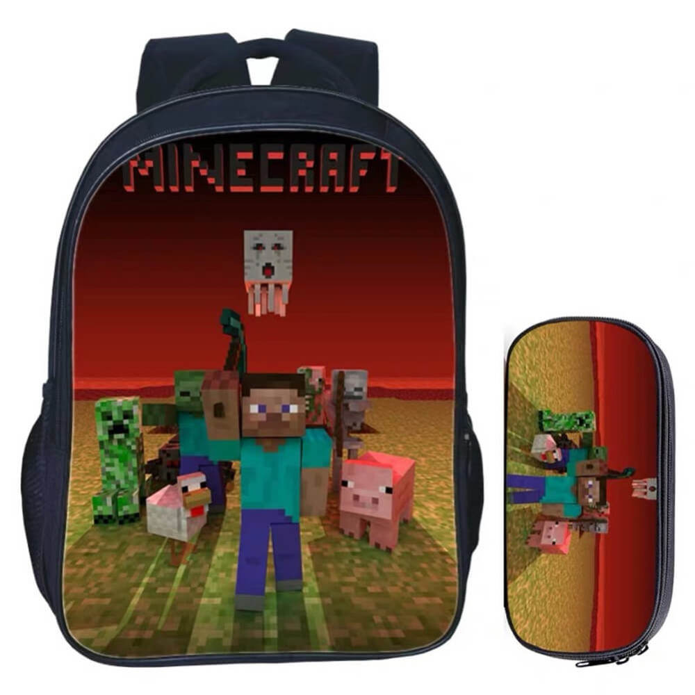 Minecraft Backpack for Boys Girls Students Teens Game Fans Gifts Daily Travelbag