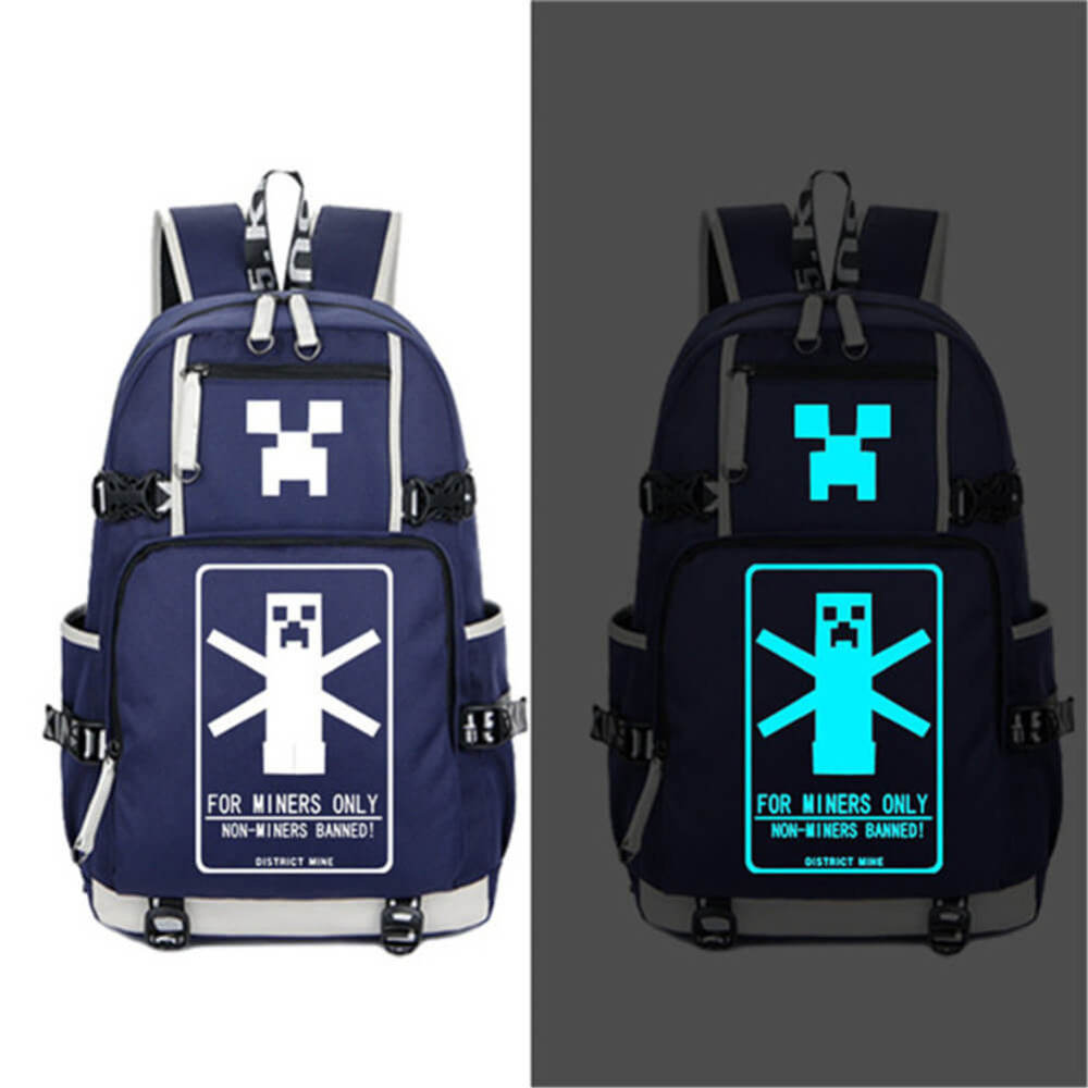 Minecraft Luminous Backpack for Teens Boys Girls Students Daily Travelbag Game Fans Gifts