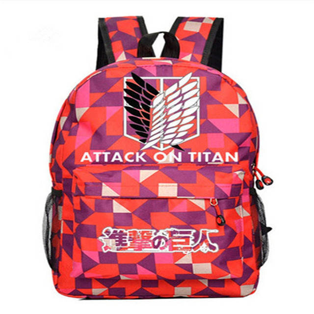 Attack on tian Backpack Students Bookbag Daypack for Teens Boys Girls Back to School Travel Outdoor