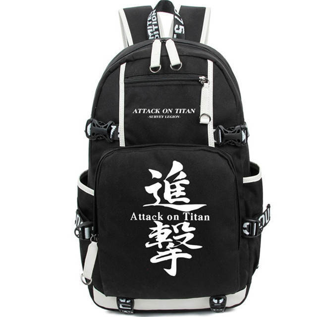 Attack on tian Backpack Students Bookbag Daypack for Teens Boys Girls Back to School Travel Outdoor