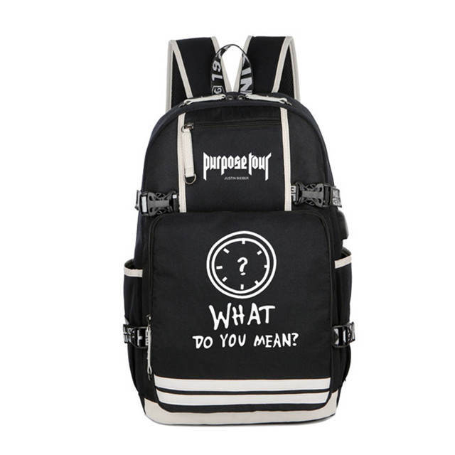 Justin Bieber  Backpack for Teens Boys Girls Students Game Fans Gifts Daily Travelbag