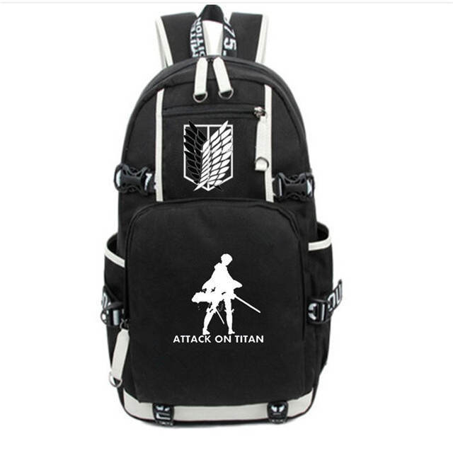 Attack on tian Backpack Students Bookbag Daypack for Teens Boys Girls Back to School Travel Outdoor