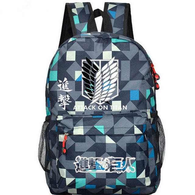 Attack on tian Backpack Students Bookbag Daypack for Teens Boys Girls Back to School Travel Outdoor