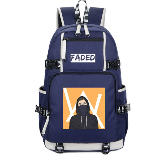 Alan Walker Faded Backpack Students Bookbag Daypack for Teens Boys Girls Back to School Travel Outdoor