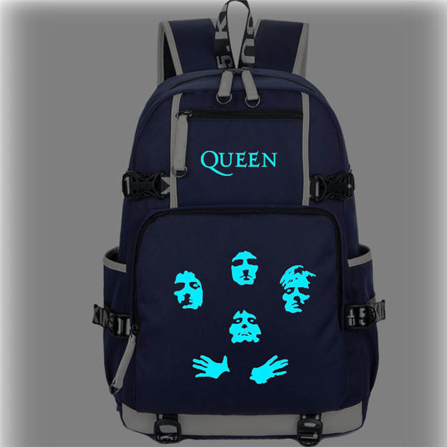Queen Luminous Backpack Students Bookbag Daypack for Teens Boys Girls Back to School Travel Outdoor