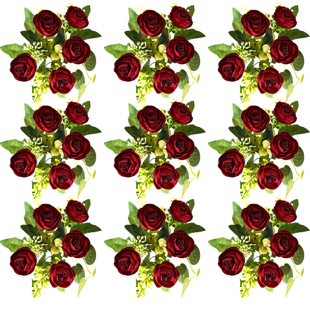 4 Bundles 20 Stems Artificial Roses, Faux Silk Flowers for Wedding Decor, Party Centerpieces, DIY Floral Arrangements, Home Table Decorations