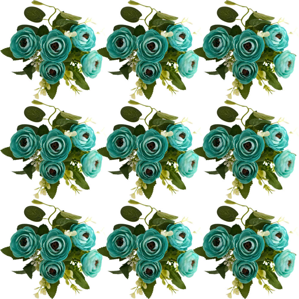 4 Bundles 20 Stems Artificial Roses, Faux Silk Flowers for Wedding Decor, Party Centerpieces, DIY Floral Arrangements, Home Table Decorations