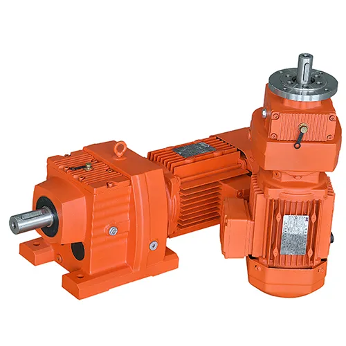 RC series helical geared motor front view