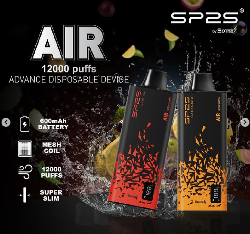 SP2S AIR 12000 PUFFS  Rechargeable Disposable Pre-order