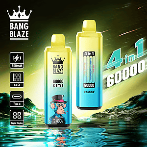 Bang Blaze 60K 4-in-1 Disposable Vape | 4 Flavors in 1 | 60,000 Puffs | 60ml E-liquid | Smart Display | Type-C Charging