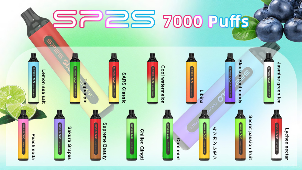 SP2S GLO 7000 | All-Day Disposable Vape Kit - 8mL Nic Salt