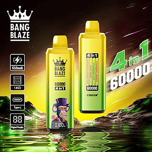 Bang Blaze 60K 4-in-1 Disposable Vape | 4 Flavors in 1 | 60,000 Puffs | 60ml E-liquid | Smart Display | Type-C Charging