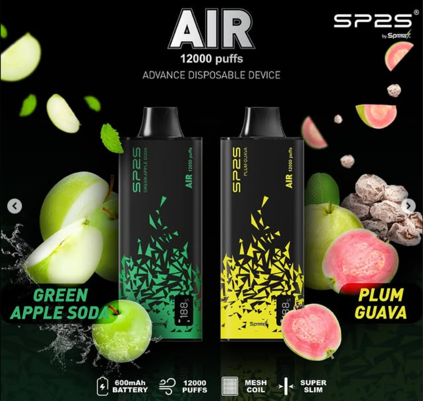 SP2S AIR 12000 PUFFS  Rechargeable Disposable Pre-order